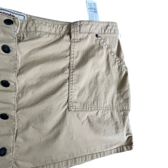 ABERCROMBIE & FITCH  LOW RISE 90S KHAKI  MICRO MINI SKIRT SIZE XL Y2K‎ - Picture 8 of 8